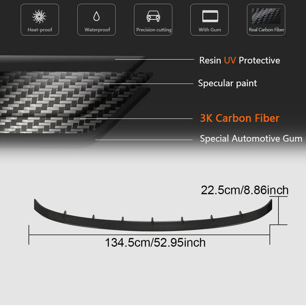 Rear Trunk Spoiler Dry Carbon Fiber for Bentley Continental GT 2018-2024 - image 4
