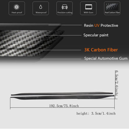 Side Skirts V1 (Carbon) for Ford Mustang 2015-2023 - image 4