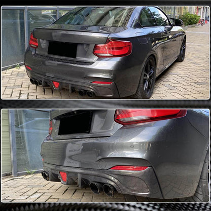 Rear Bumper Diffuser Carbon Fiber V2 (for F22/F23 M Sport) for BMW 2 Series F22/23 2014-2021 - image 4