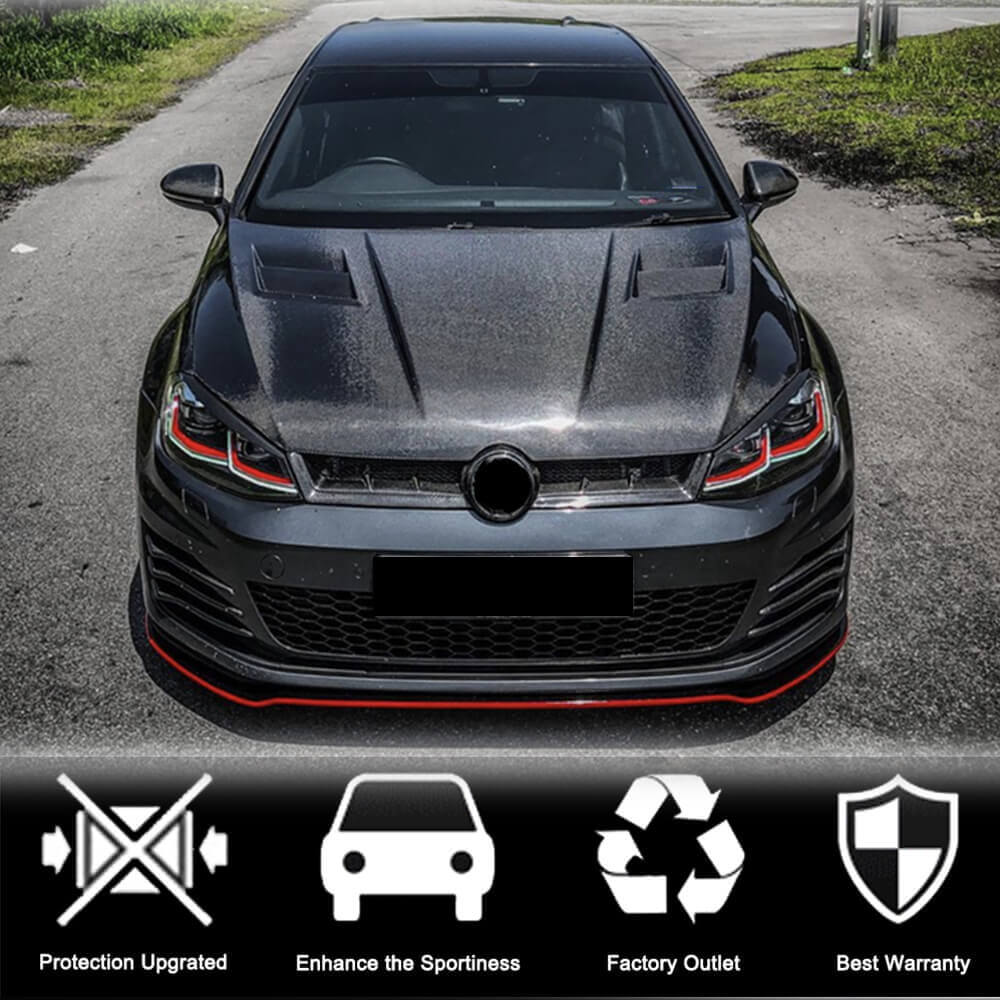 Front Grille (for HB 2012-2017, Dry Carbon) for Volkswagen Golf 7/E-Golf 2012-2020 - image 4