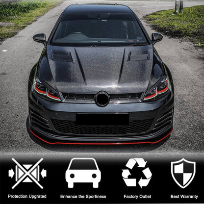 Front Grille (for HB 2012-2017, Dry Carbon) for Volkswagen Golf 7/E-Golf 2012-2020 - image 4