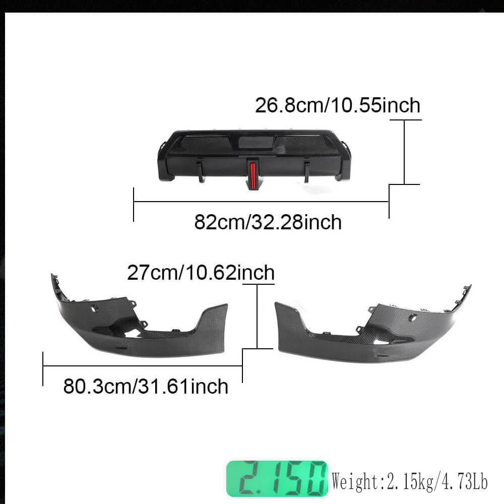 Rear Bumper Diffuser Carbon Fiber V3 (M Sport) for BMW 2 Series G42 2021- - image 4