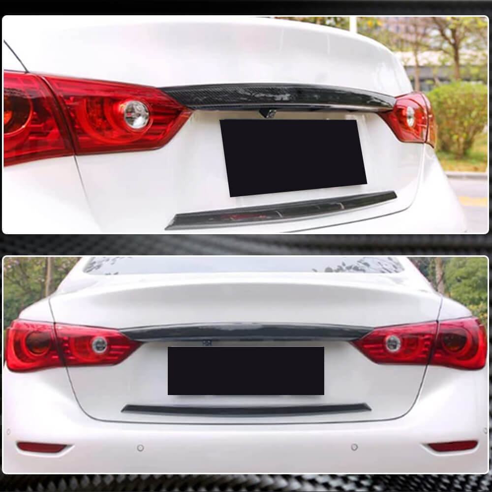 Trunk Lid Cover (for Q50 Base/Sport 2014-2017, Carbon) for Infiniti Q50/Q60 2013-2024 - image 4