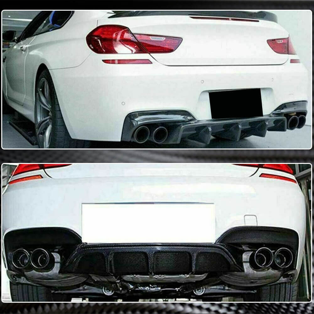 Rear Bumper Diffuser V1 for M-Sport/M6, Carbon for BMW 6 Series F12/F13/F06 2011-2018 - image 4