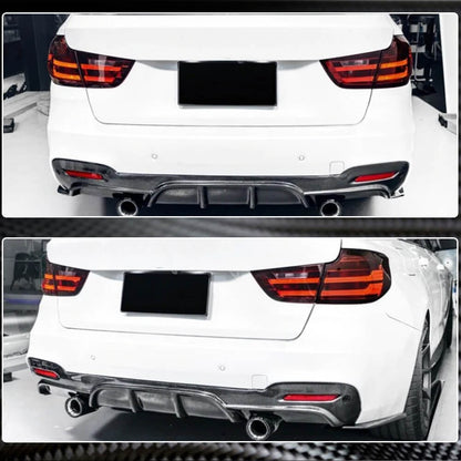 Rear Bumper Diffuser V2 for F34 M-Sport, Carbon for BMW 3 Series F34 2013–2020 - image 4