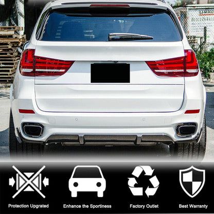 Rear Bumper Diffuser Carbon Fiber V2 (M-Sport) for BMW X5 F-15 2013-2018 - image 4