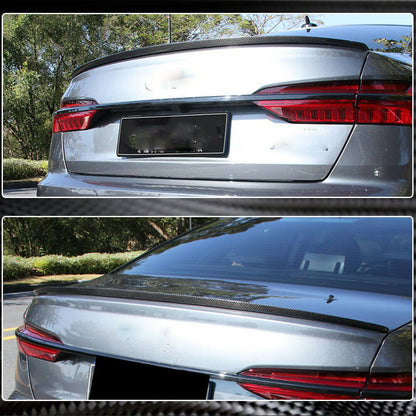 Rear Trunk Spoiler Carbon Fiber V3 for Audi A6 C8 2018- - image 4