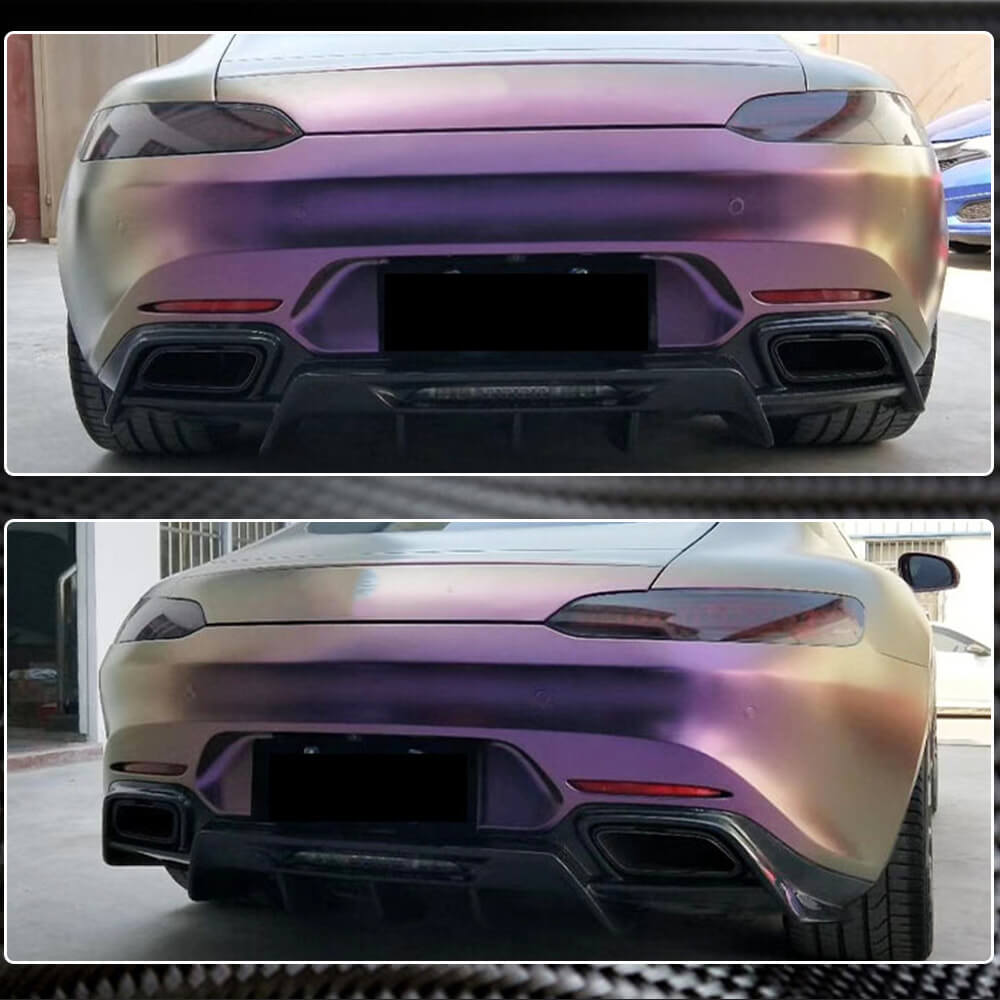 Rear Bumper Diffuser (for 2015-2017, Carbon) for Mercedes AMG GT C190/R190 2014-2022 - image 4