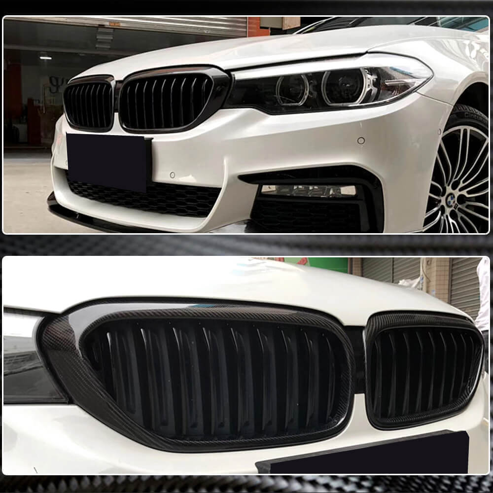 Grilles M-Look V2 (2017-2020, Carbon) for BMW 5 Series G30/31 2017-2023 - image 4