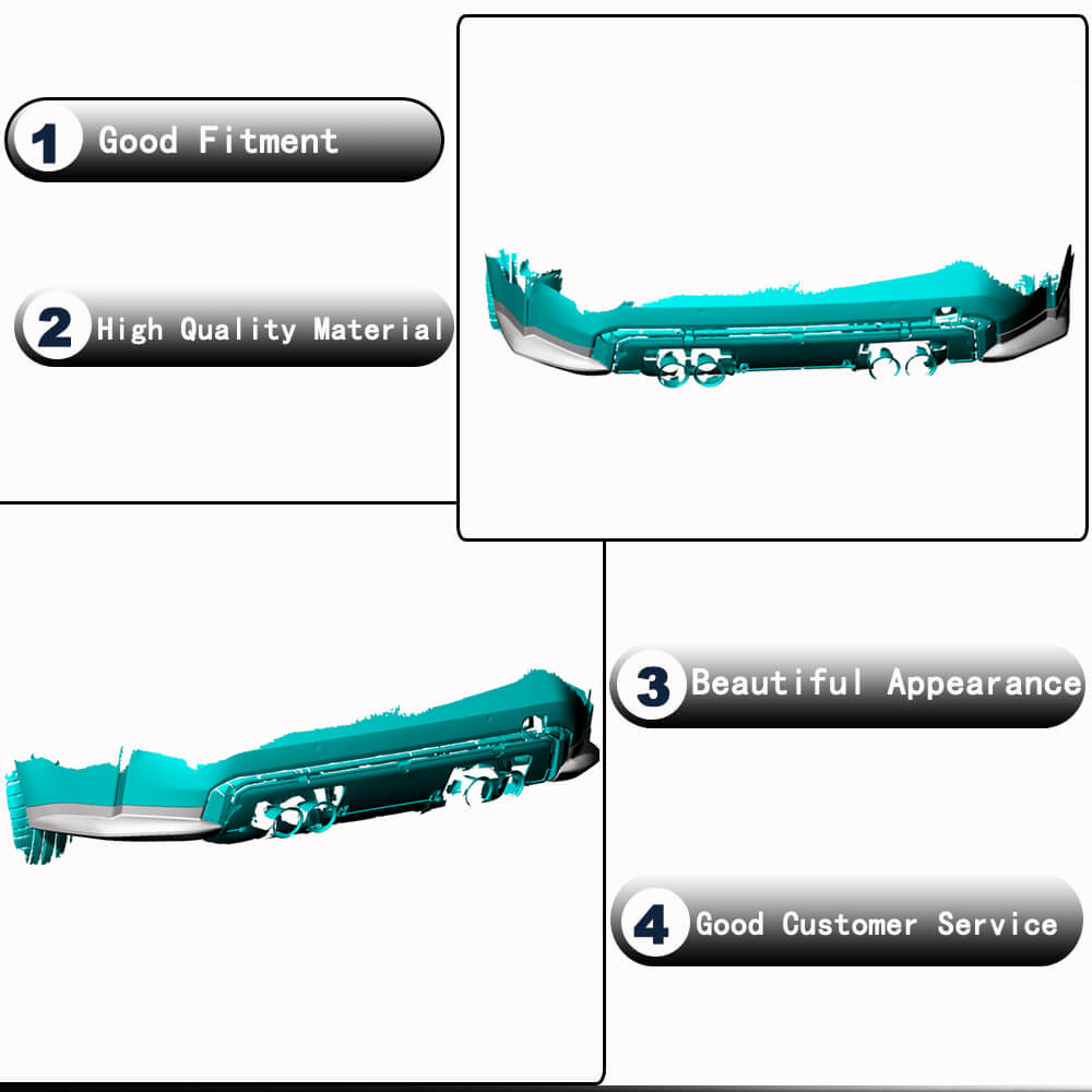 Rear Bumper Splitter Dry Carbon Fiber V1 (for G80) for BMW 3 series G20/21 2018- - image 4