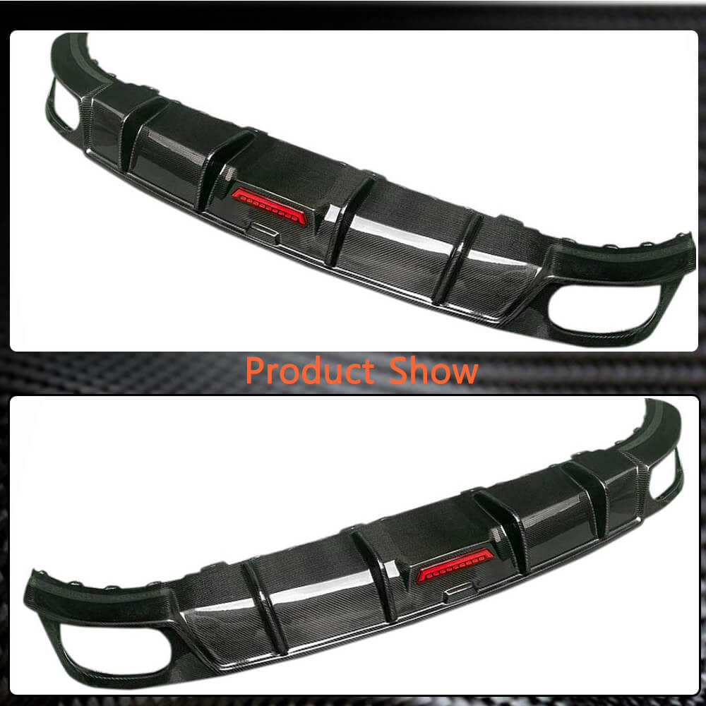 Rear Bumper Diffuser (Carbon) for Audi Q8 2018- - image 4