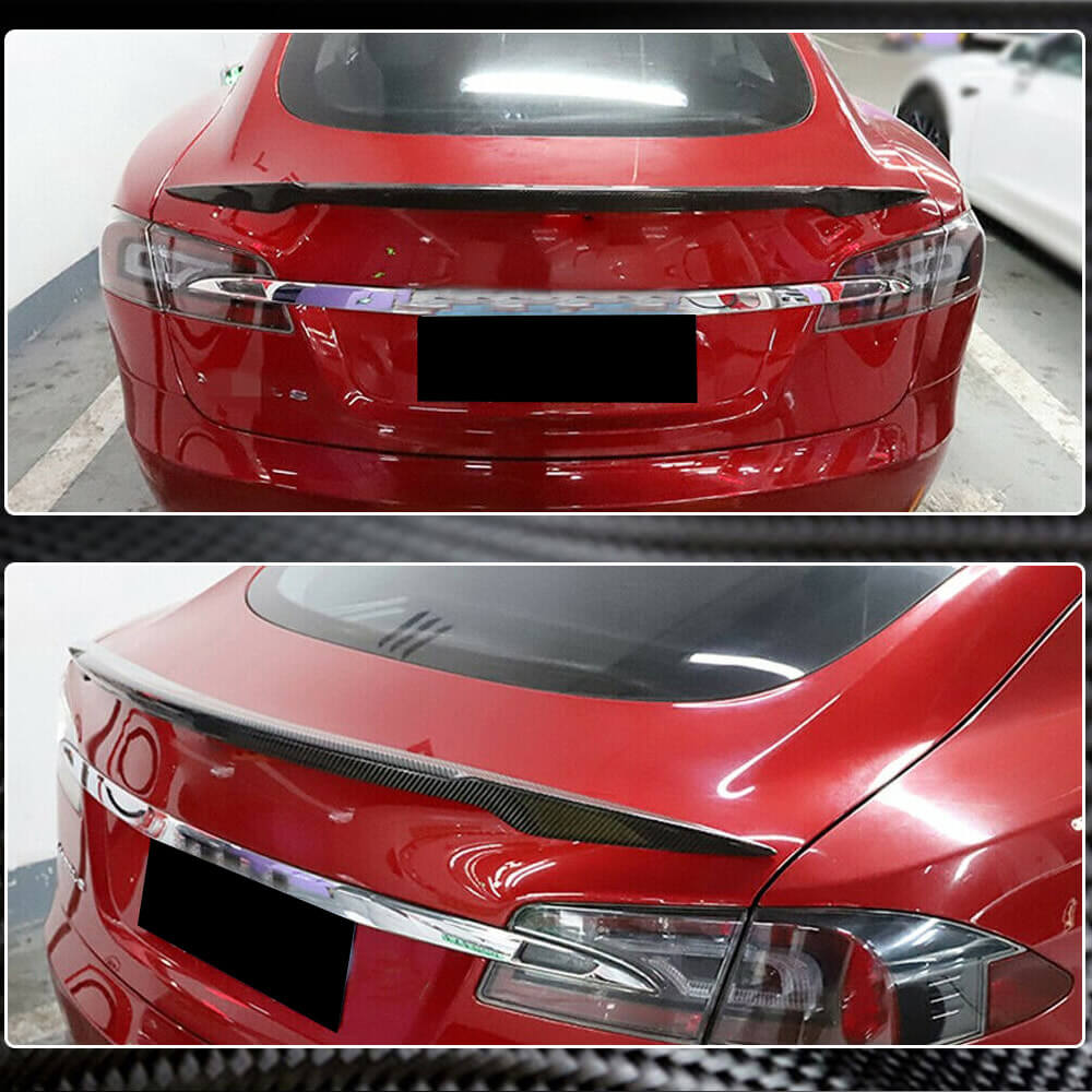 Rear Trunk Spoiler Carbon Fiber V6 (2012-2022) for Tesla Model S - image 4