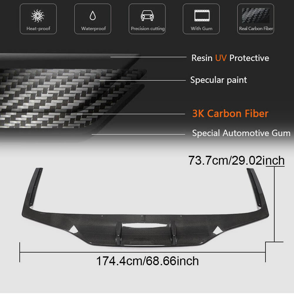 Rear Bumper Diffuser Carbon (for M-Sport 2019-2022, Carbon) for BMW 7 Series G11/G12 2015-2022 - image 4