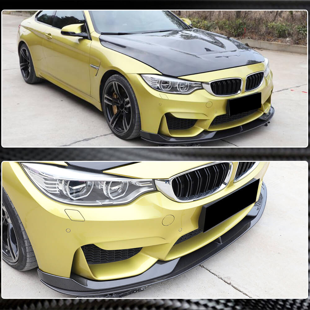 Front Bumper Lip V3 for F82/F83, Carbon for BMW 4 Series F32/F33/F36 2012-2020 - image 4