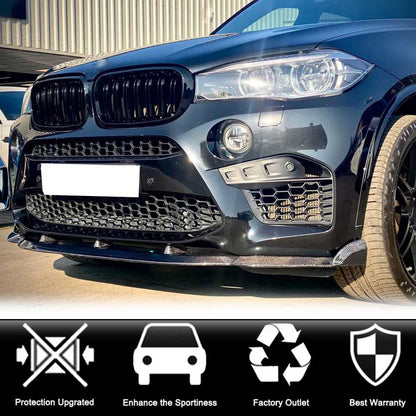 Front Bumper Lip V3 for F85, Carbon for BMW X5 F-15 2013-2018 - image 4