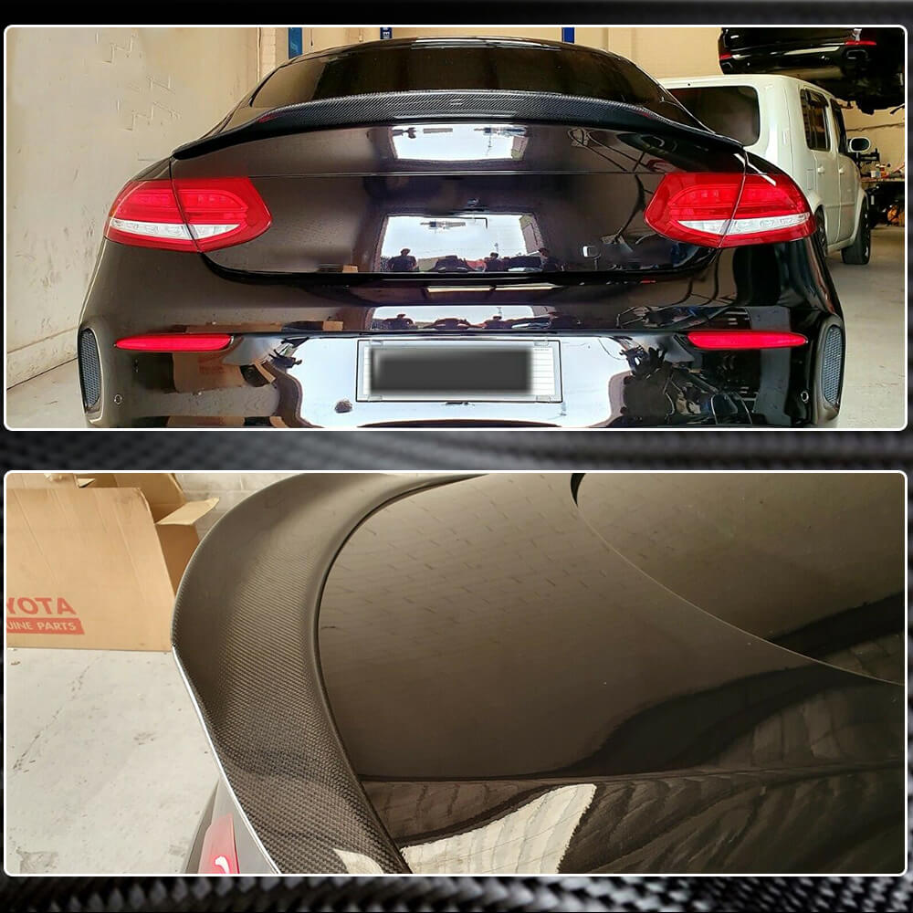 Spoiler V5 (for coupe 2015-2019, Carbon) for Mercedes C-class W205 2014-2021 - image 4