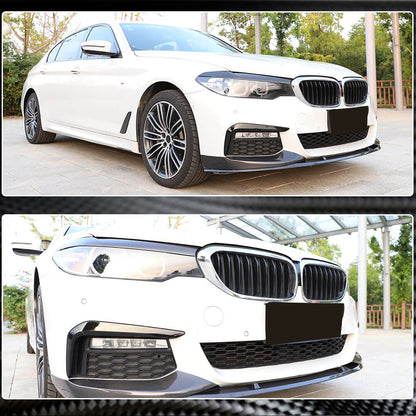 Headlight Lamp Eyelid Eyebrows Dry Carbon Fiber (2017-2020) for BMW 5 Series G30/31 2017-2023 - image 4
