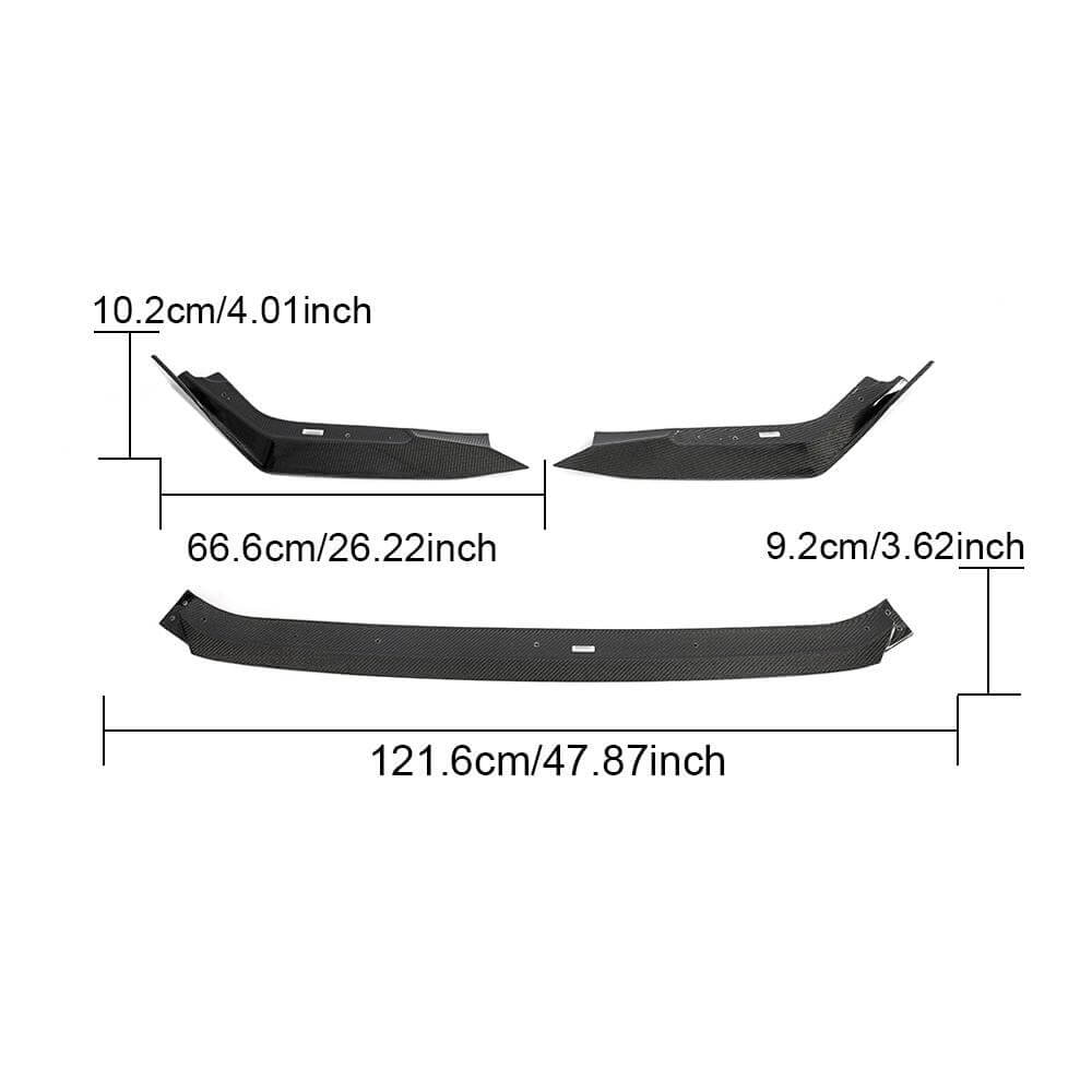 Cover on the front bumper Lip V2 (Carbon) for Honda Civic HB 2021↗ year - image 4