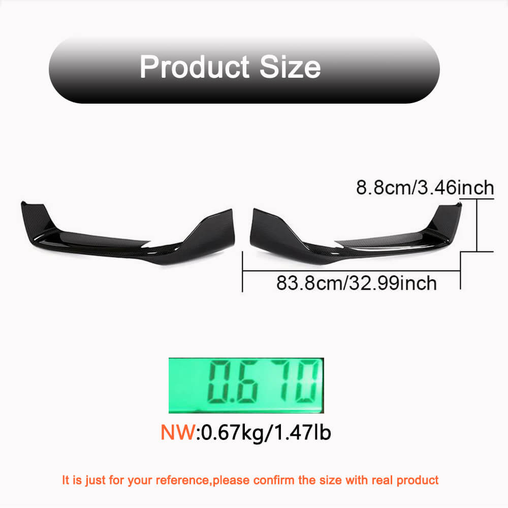 Carbon Front Bumper Flaps for Carrera 4 S 4S for Porsche 911 2018- - image 4