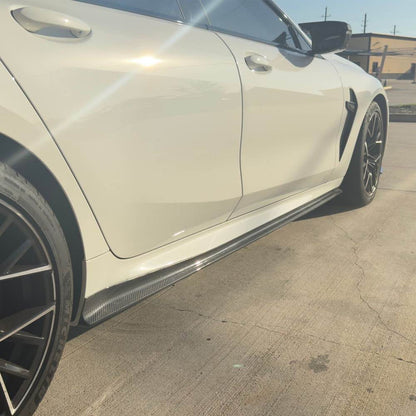 Side Skirt Extensions V1 (for G16 M-Sport/F93 M8, Carbon) for BMW 8 cерія G14/G15/G16 2018- - image 4