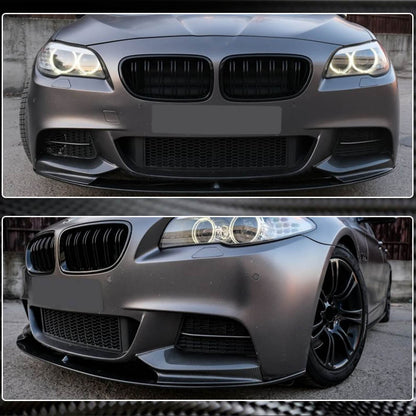 Front Bumper Lip Spoiler Carbon Fiber V3 (M-Sport) for BMW 5 series F-10/11/07 2010-2016 - image 4