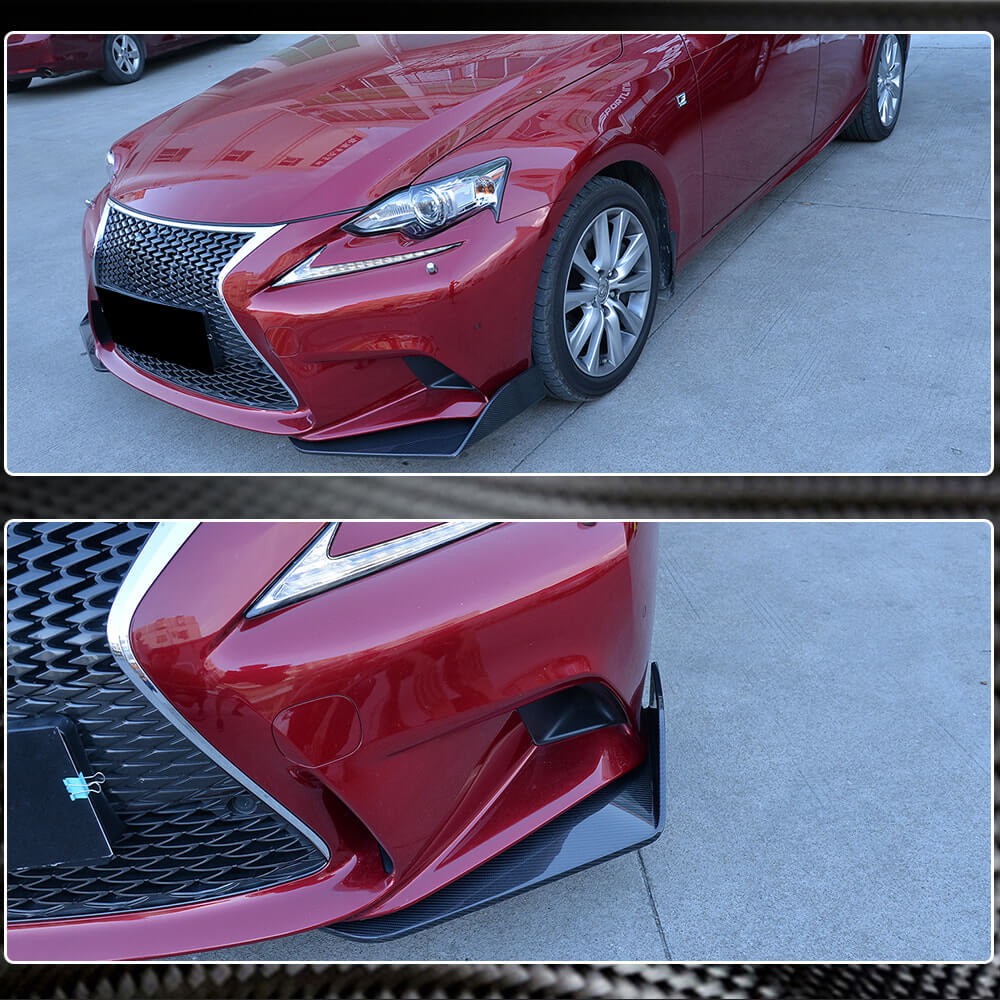 Front Bumper Flap Covers (for F-Sport 2013-2016, Carbon) for Lexus IS 2013- - image 4