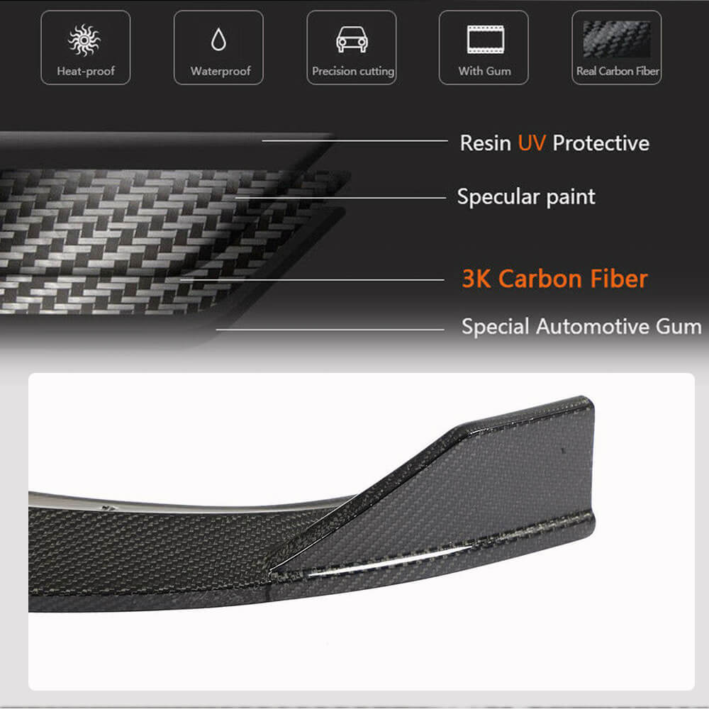 Front Bumper Lip V3 (for G26 M-Sport, Carbon) for BMW 4 Series G22/23/26 2020- - image 4
