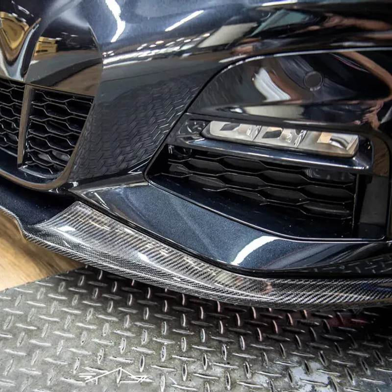 Front Bumper Lip V5 (for M-Sport 2018-2022, Carbon) for BMW 3 Series G20/G21 2018- - image 4