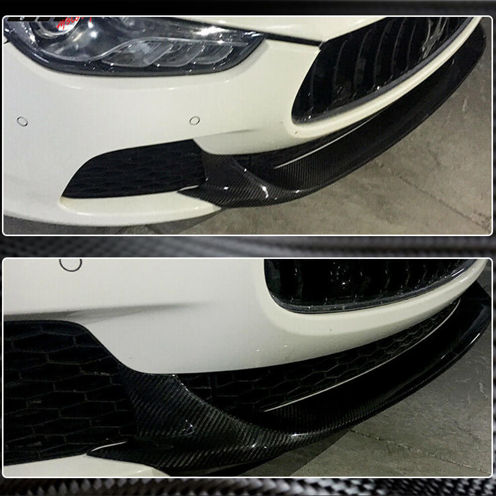 Front Bumper Lip V2 for Base/S/S Q4 2013-2017 Carbon for Maserati Ghibli 2013-2023 - image 4