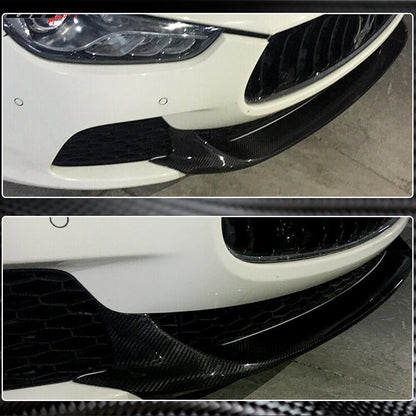 Front Bumper Lip V2 for Base/S/S Q4 2013-2017 Carbon for Maserati Ghibli 2013-2023 - image 4