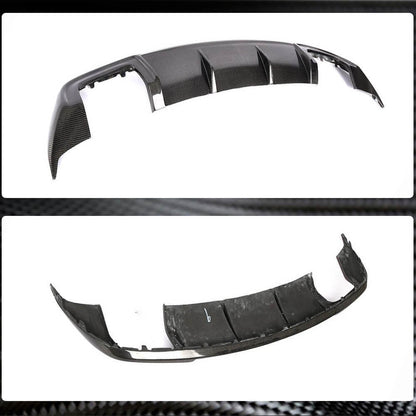 Rear Bumper Diffuser (for Base SD 2017-2020, Carbon) for Audi A3 2012-2020 - image 4