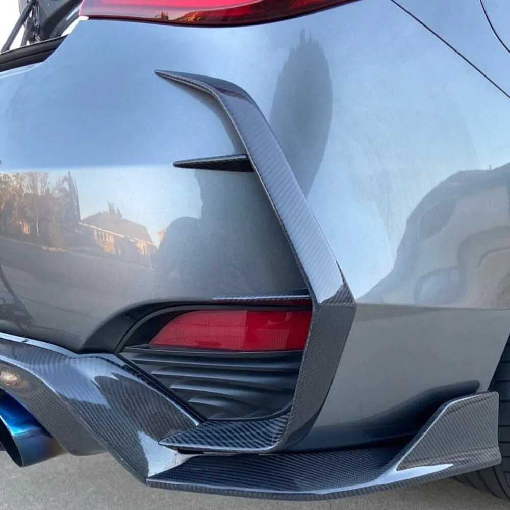 Covers on the rear bumper (for Q60 2016-2022, Carbon) for Infiniti Q50/Q60 2013-2024 - image 4