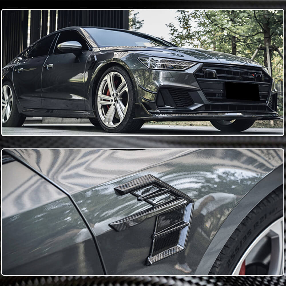 Wing covers (2018-2022, Dry Carbon) for Audi A7 2018- - image 4