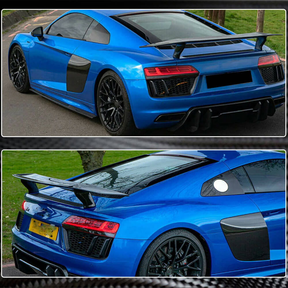 Rear Trunk Spoiler Dry Carbon Fiber for Audi R8 2015- - image 4