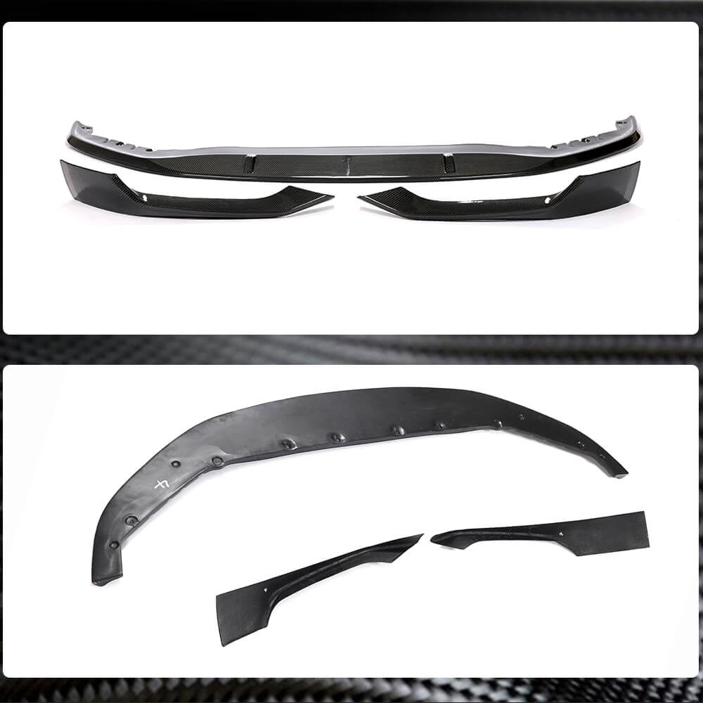 Front Bumper Lip V1 for M-Sport 2021-2024, Carbon for BMW 5 Series G30/G31 2017-2023 - image 4