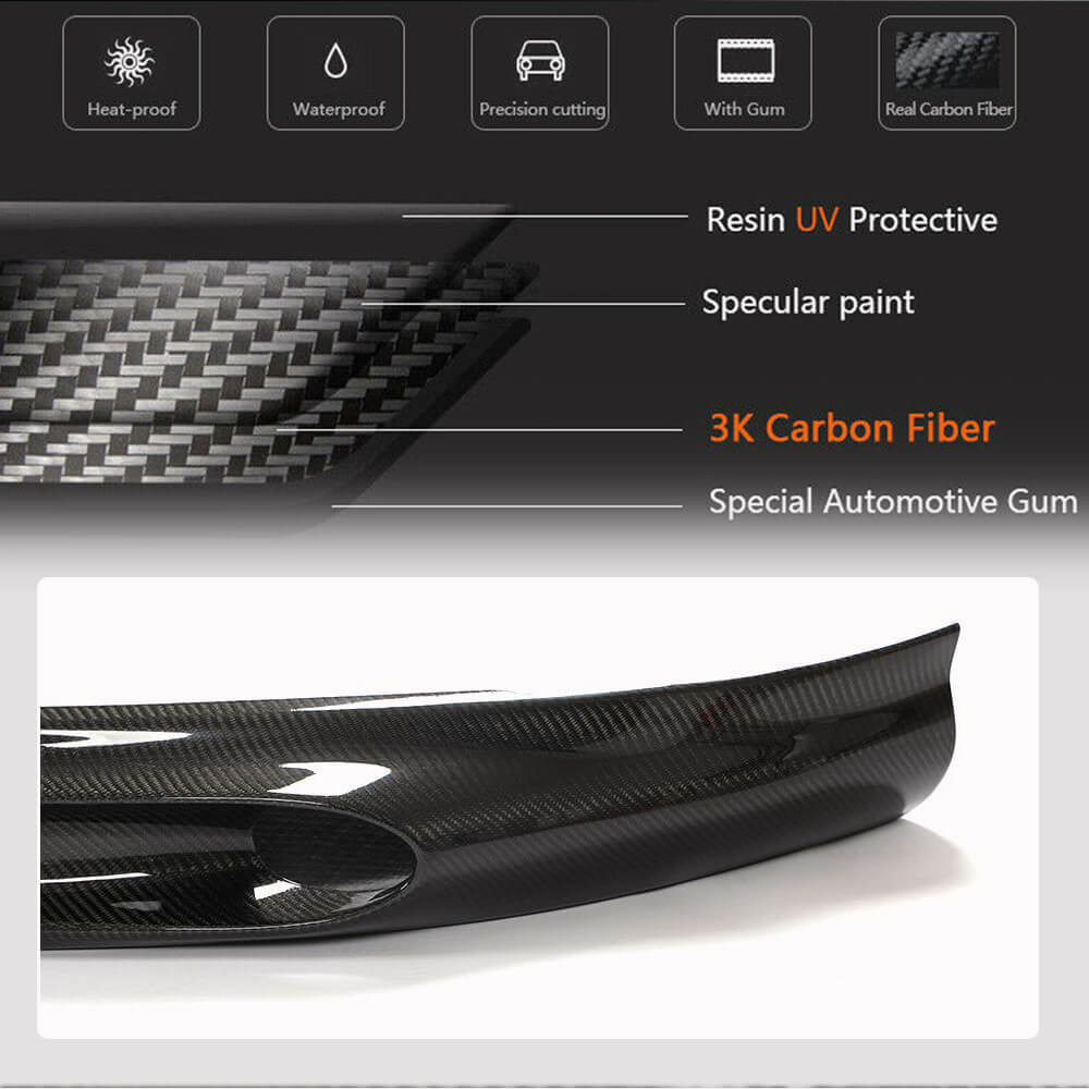 Front Bumper Lip Spoiler (2022+, Carbon) for Porsche Macan 2014-2024 - image 4