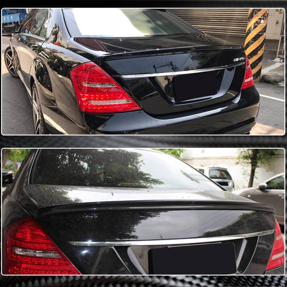 Spoiler V2 (Carbon) for Mercedes S-class W221 - image 4