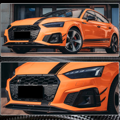 Front bumper lip V1 (for S-Line 2021-2025, Carbon) for Audi A5 2016-2025 - image 4