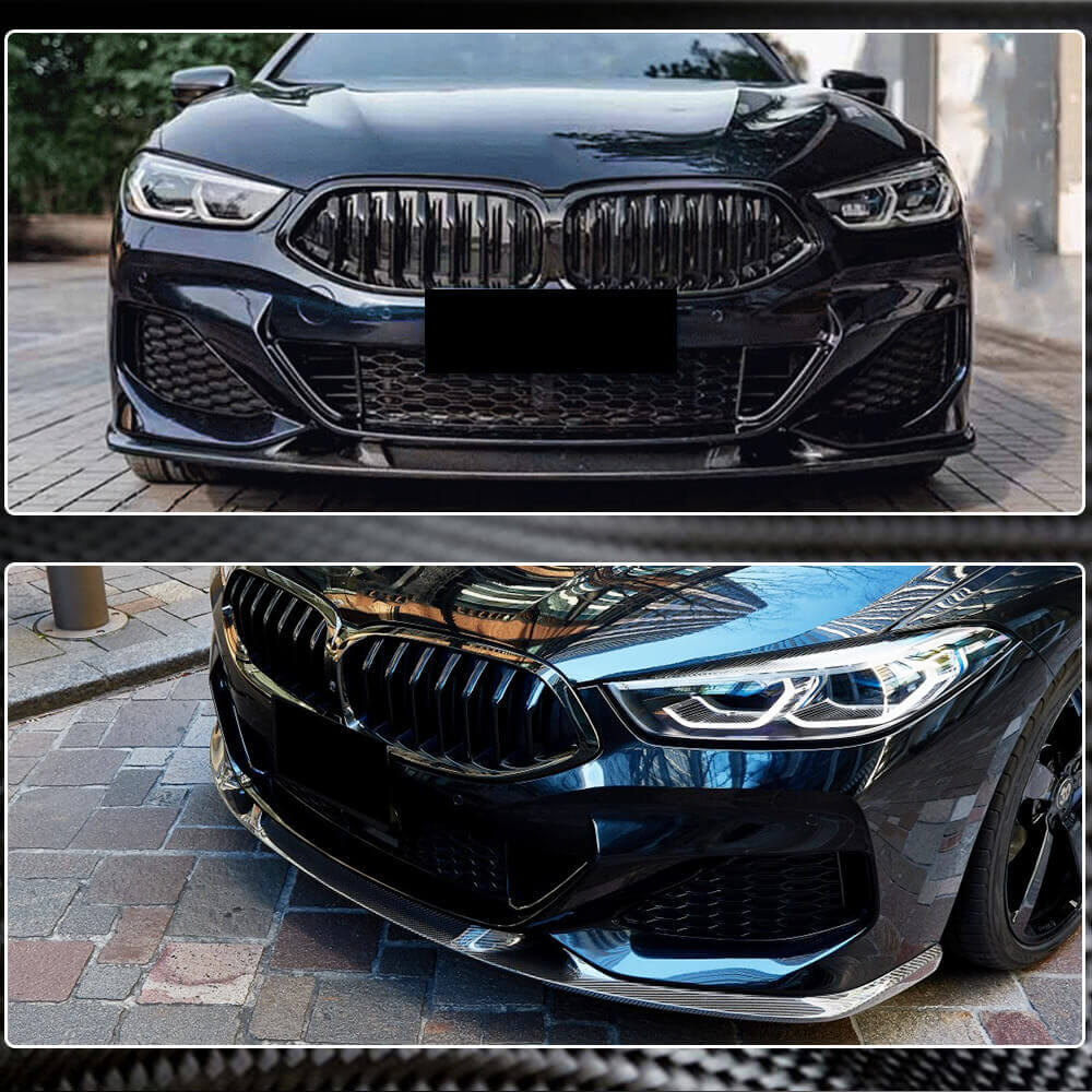 Front Bumper Lip V3 for M-Sport, Carbon for BMW 8 Series G14/G15/G16 2018- - image 4