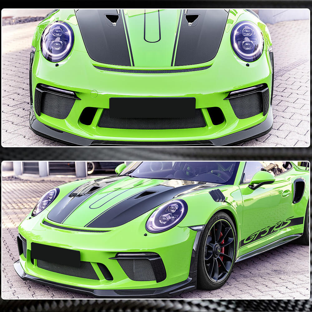 Front Bumper Extensions V2 (for GT3 (RS) 2017-2019, Carbon) for Porsche 911 (991) 2011–2019 - image 4