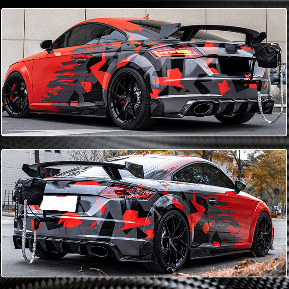 Rear Bumper Flap Extensions (for S-line/TTS/TTRS, 2014-2019, Carbon) for Audi ТТ 2014-2023 - image 4