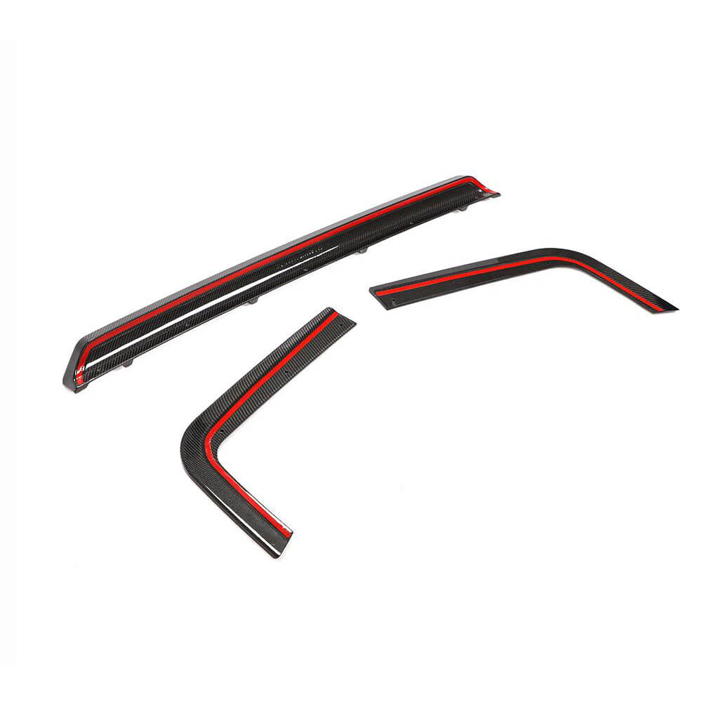 Rear Bumper Diffuser (for 2015-2019, Carbon) for Volkswagen T6 2015-2024 - image 4