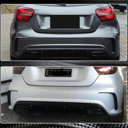 Covers on the rear bumper (for AMG-Line HB, Carbon) for Mercedes A-class W176 2012-2018 - image 4