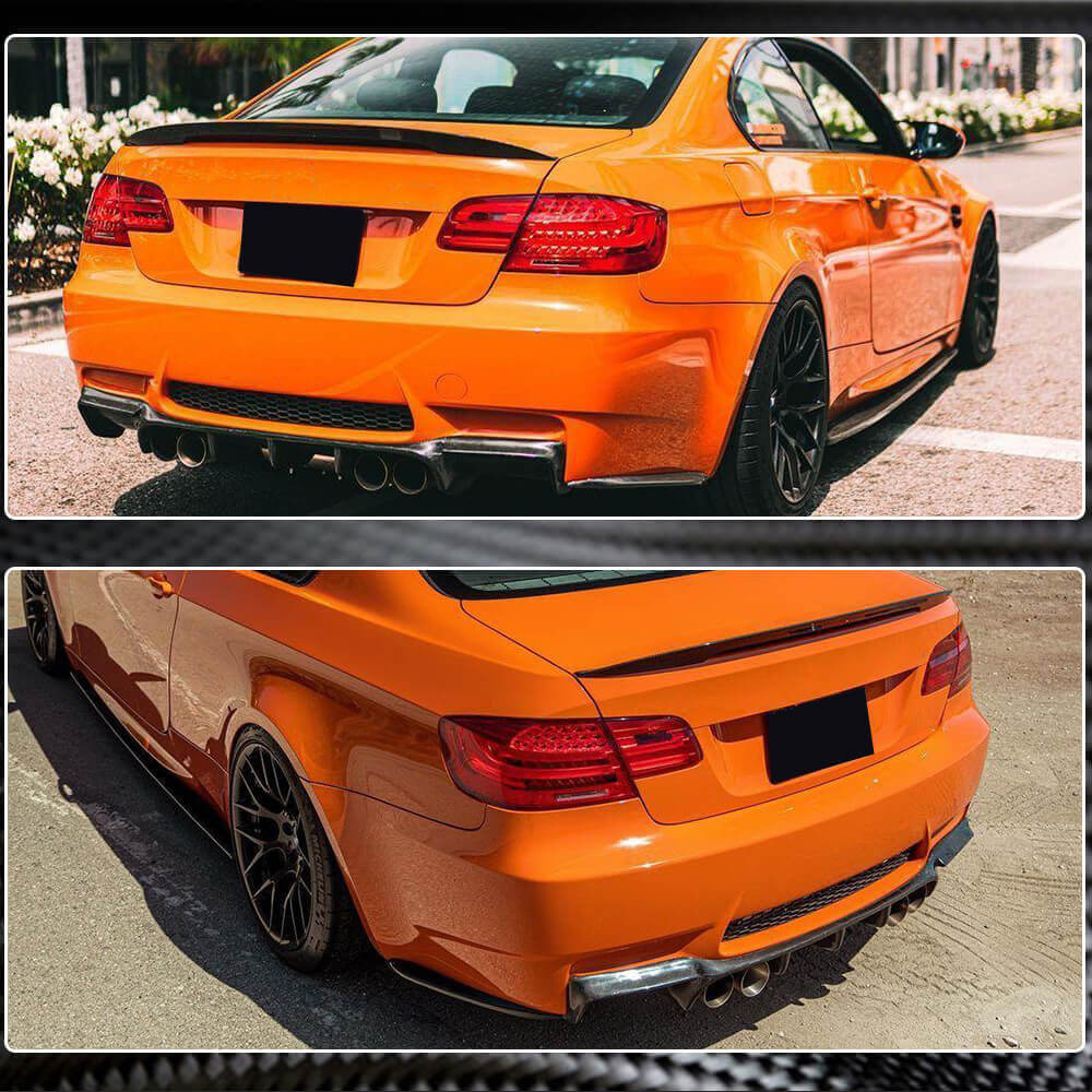 Rear Bumper Diffuser Carbon Fiber V4 (for E92/E93 M3) for BMW 3 series E-90/91/92/93 2005-2011 - image 4