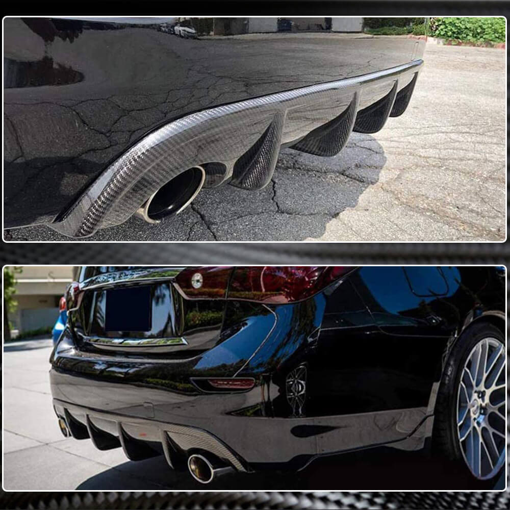 Rear bumper diffuser V1 (for Q50 Base/Sport 2014-2017, Carbon) for Infiniti Q50/Q60 2013-2024 - image 4