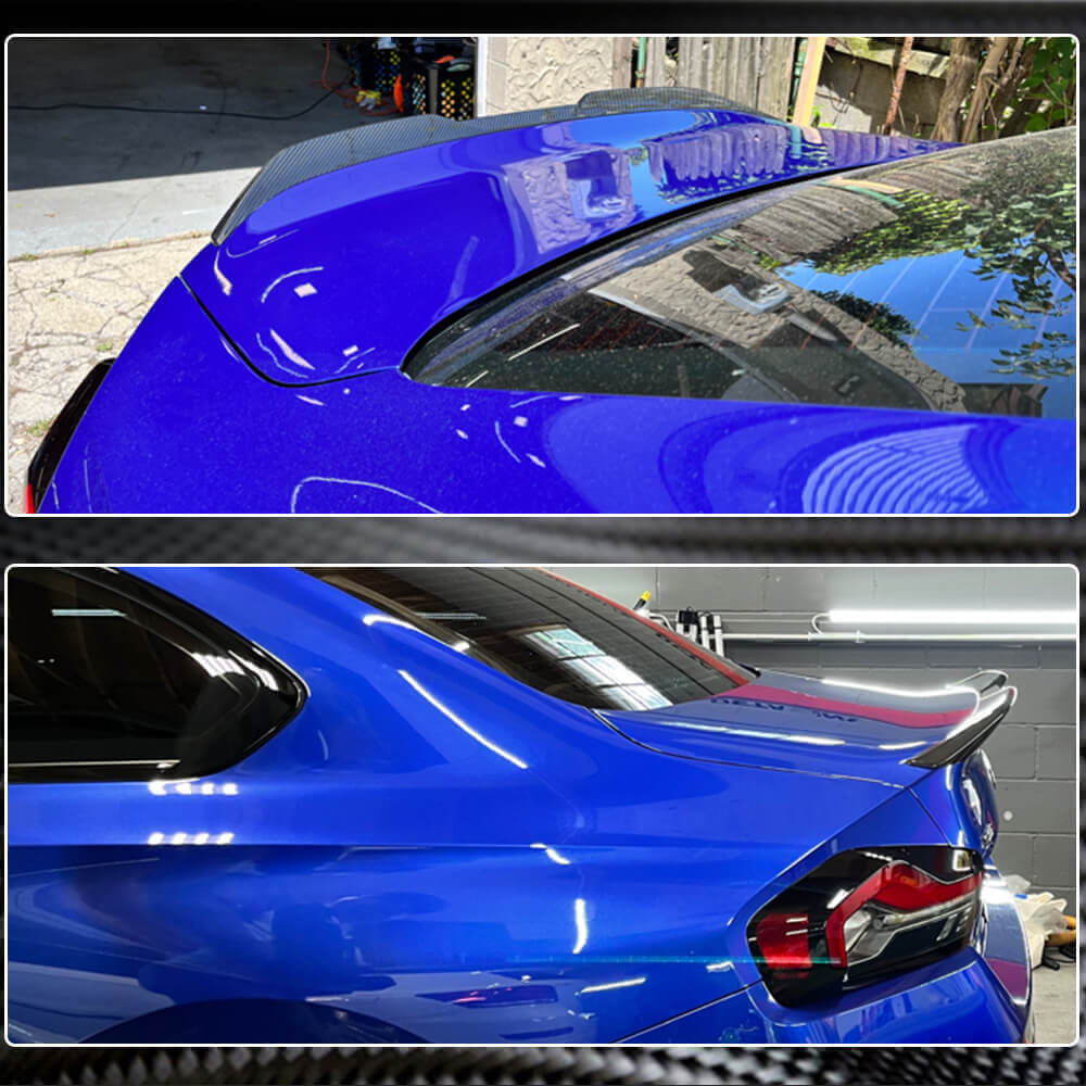 Rear Trunk Spoiler Carbon Fiber V4 for BMW 2 Series G42 2021- - image 4