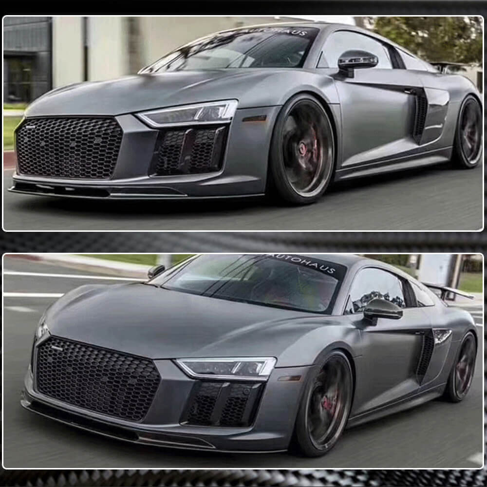 Front Bumper Lip V2 (2015-2020, Carbon) for Audi R8 2015- - image 4