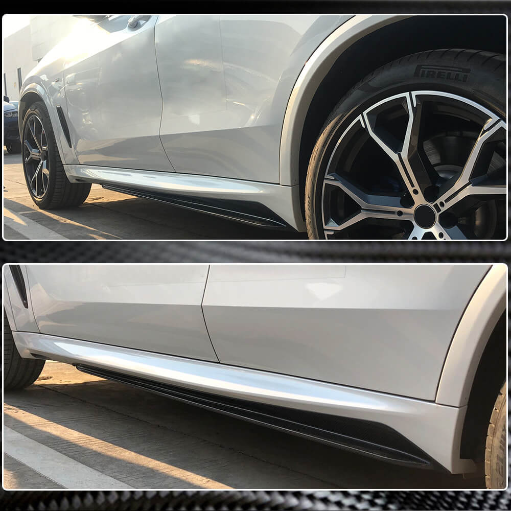 Carbon Side Skirt Extensions V1 (Real Carbon) for BMW X5 G05 2019- - image 4