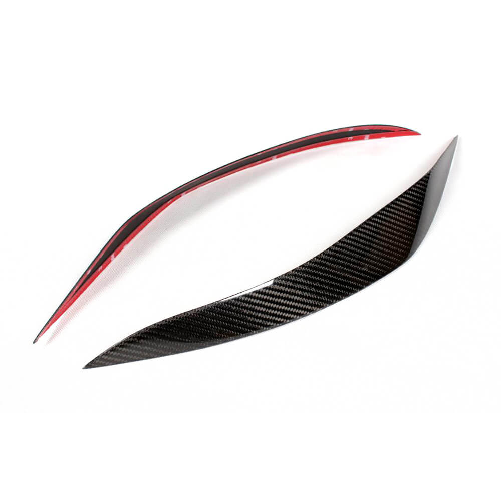 Headlight Eyebrows Lamp Eyelids Carbon Fiber (2010-2013) for BMW 5 series F-10/11/07 2010-2016 - image 4
