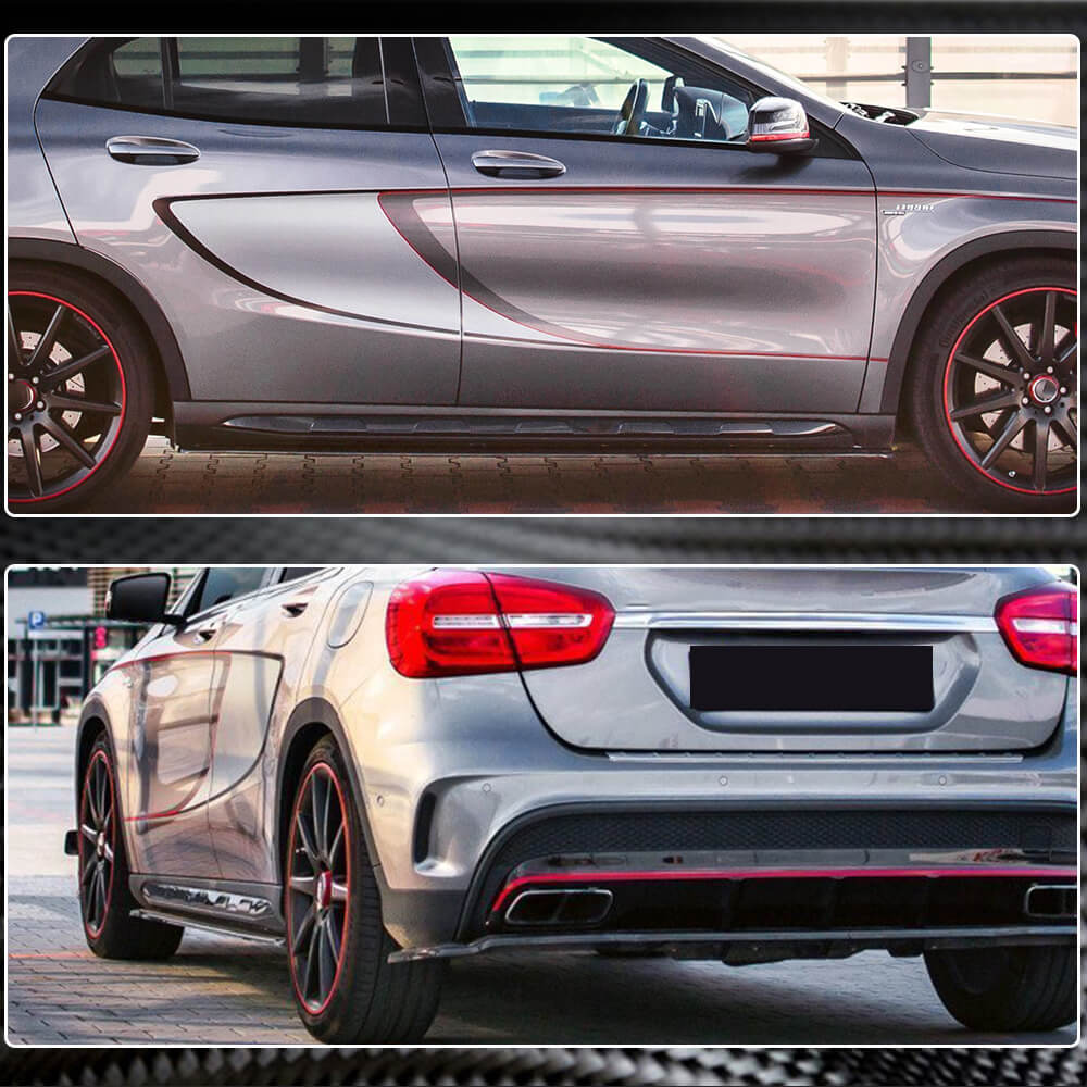 Side Skirts (for GLA45 AMG 2013-2016, Carbon) for Mercedes GLA X156 2014-2019 - image 4